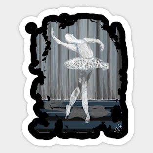 Ballerina_Blue_Worn Sticker